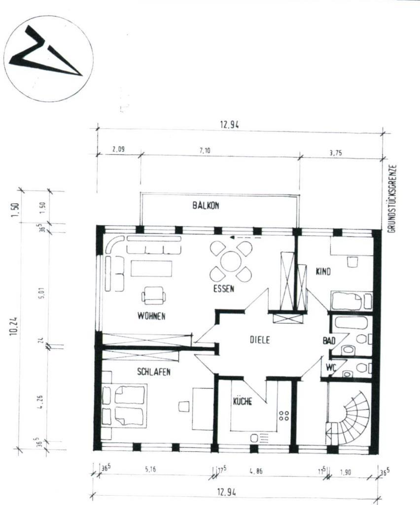 ursprünglicher Grundriss OG